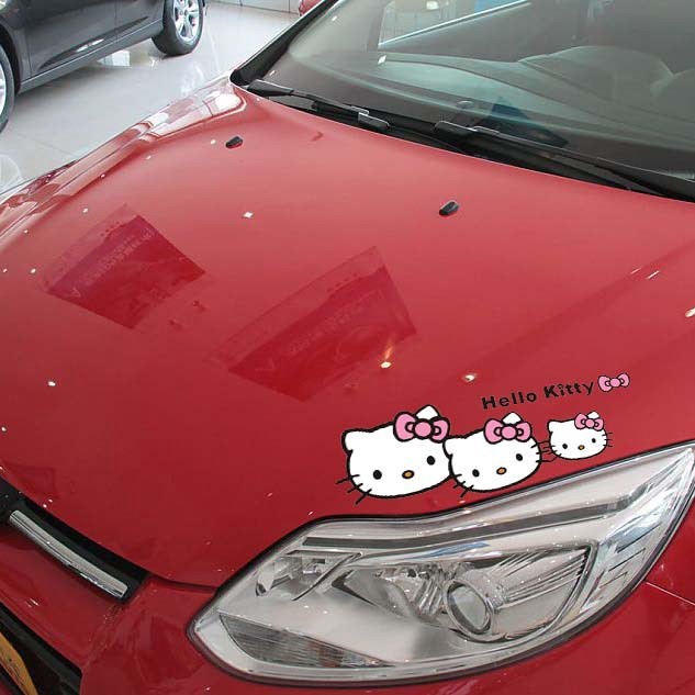 Decal DáN Trang Trí HìNh Hello Kitty Cho Xe Hơi