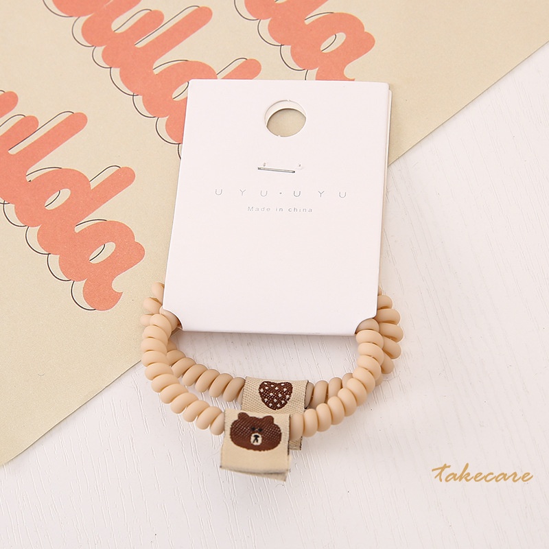 Bộ 2 dây buộc tóc dạng xoắn co giãn chống thấm nước tiện dụng