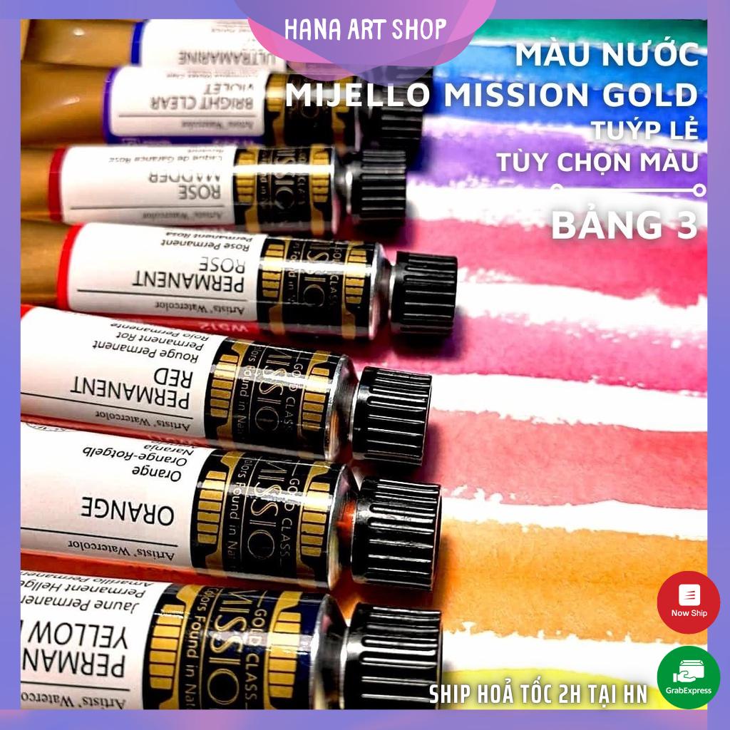 [B3]Màu nước MIJELLO Gold - Tuýp Lẻ Tùy Chọn Màu - 15ml