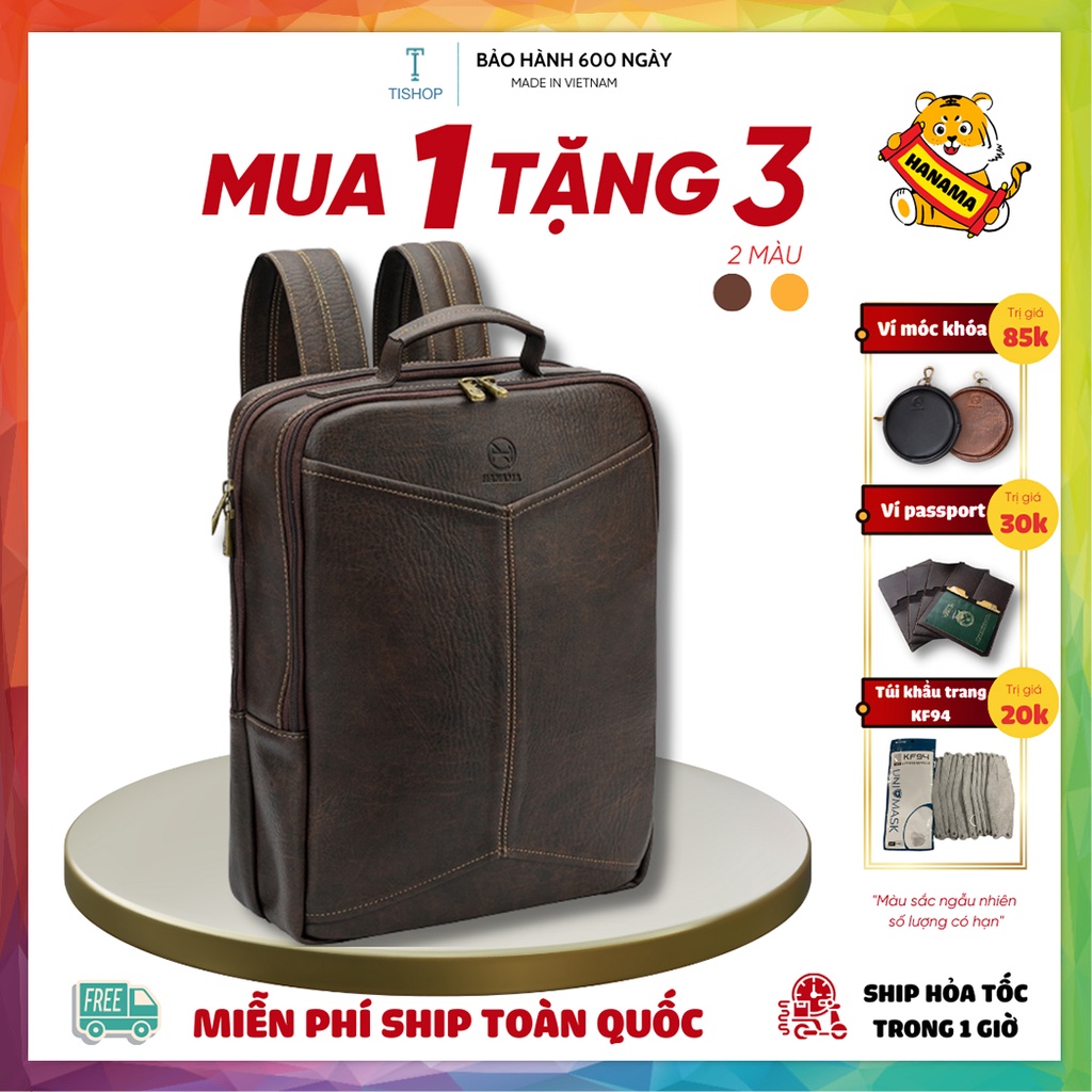 Balo Da Nam HANAMA zTiShopz Bảo Hành 18 Tháng Lee 8