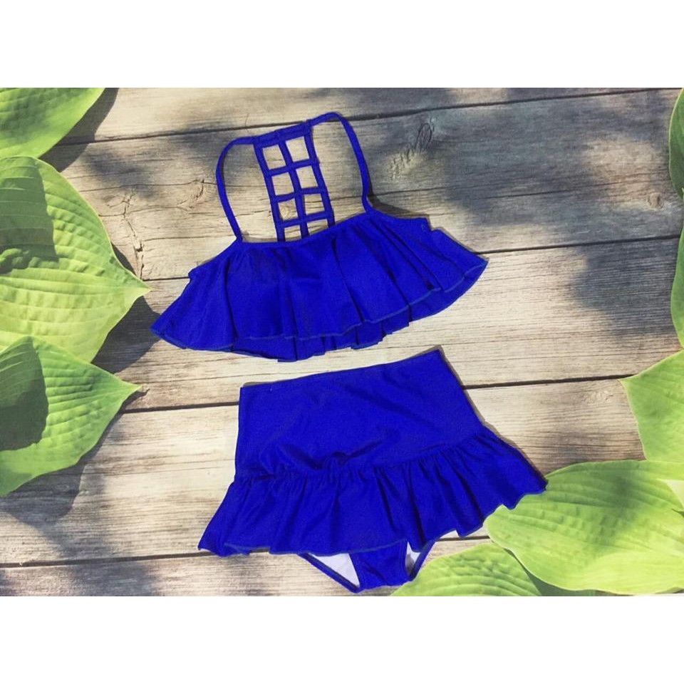 Bikini Áo tắm 2 mảnh phối dây đan ô lưng 3 màu (Ảnh thật) | BigBuy360 - bigbuy360.vn