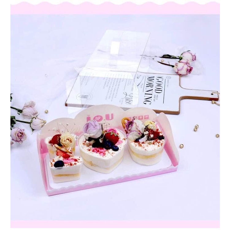 Phụ kiện bánh sinh nhật bánh kem - Khuôn chữ I LOVE U &amp; LOVE không hộp và có hộp