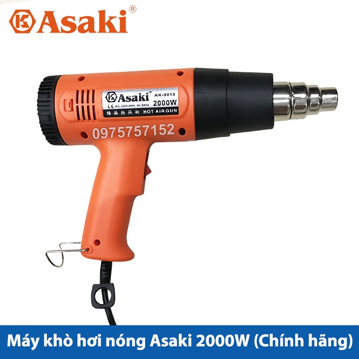 Máy khò hơi nóng Asaki 2000W AK-9013 (Công ty) Bảo hành 3 tháng