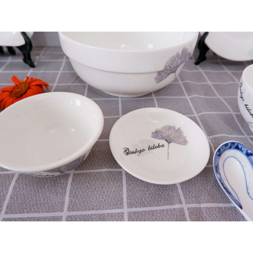 Bộ Bát Đĩa Sứ Chiếc Lá [BÁT TRÀNG][CAO CẤP]gồm 11 món,dùng được lò vi sóng,máy rửa bát,có hộp đẹp,làm quà tặng siêu sang