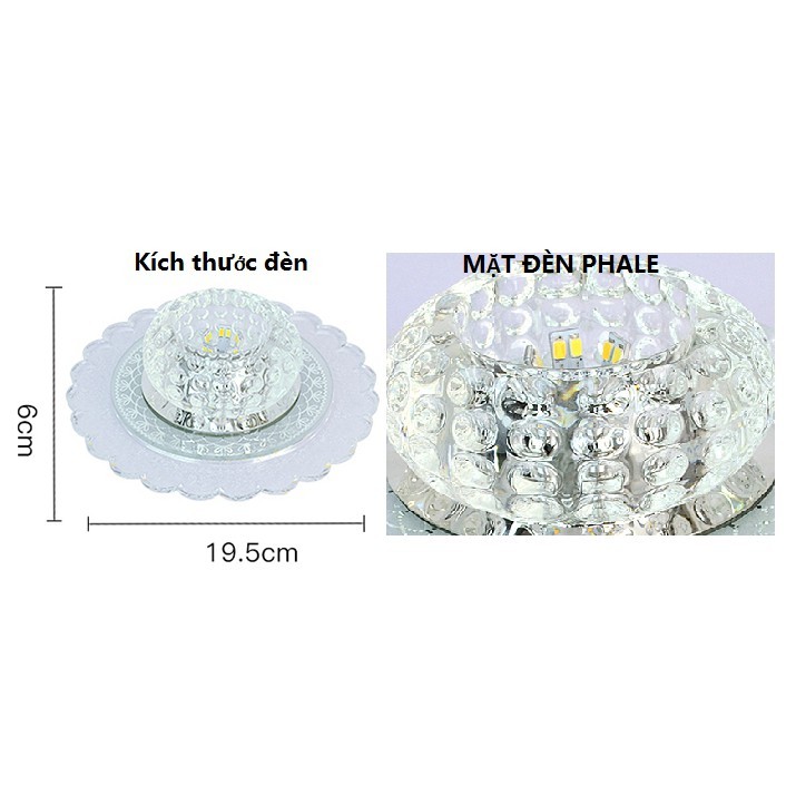 ĐÈN TRẦN PHA LÊ THỜI TRANG 14W ÁNH SÁNG TRẮNG- VÀNG- TRUNG TÍNH
