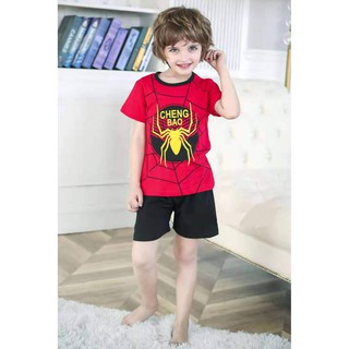 [KK5] Bộ Cộc Tay Xuất Hàn Kaikai Loại 1 Siêu Nhân Nhện Spiderman Đỏ Cho Bé Trai