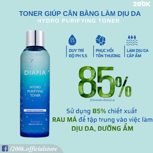 Bộ sản phẩm dưỡng da cấp ẩm tinh chất rau má ADL Hydro Purifying Tone + Mặt Nạ Dưỡng Trắng HA Aqua Shining Mask