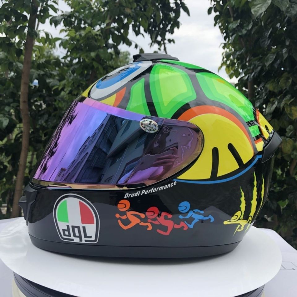 ✎♘∋dgL Little Tortoise Motorcycle nón bảo hiểm full face cào cá tính đua xe bốn mùa chống rét nam nữ hè nắng đôn