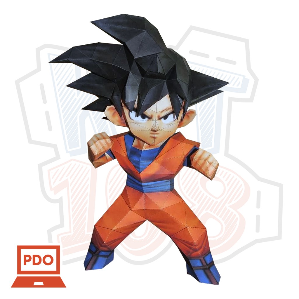 Mô hình giấy Anime Dragon Ball Chibi Goku