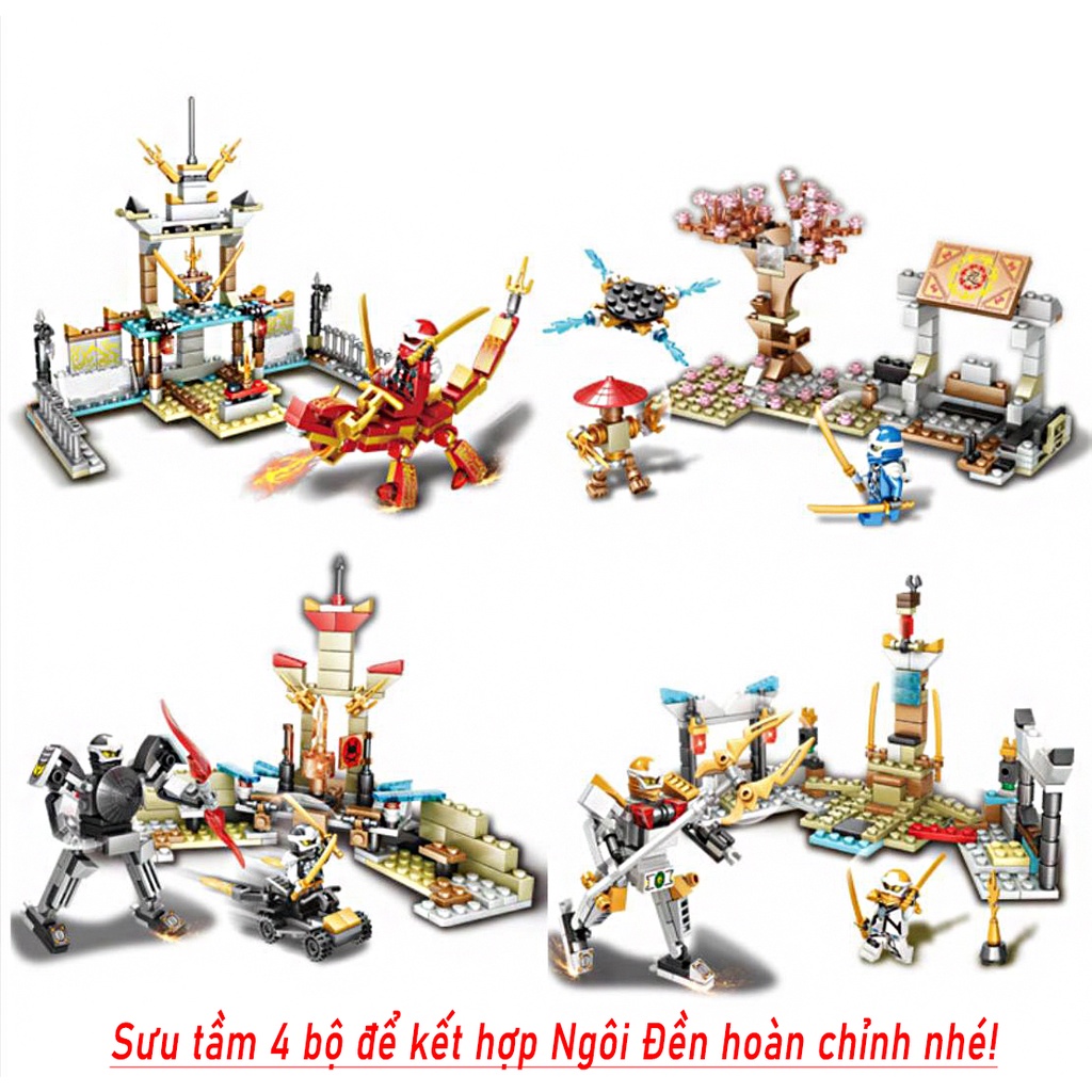 Đồ chơi lắp ráp ninjago mẫu A8090 ngôi đền cổ cùng chiến binh ninjago +220PCS/bộ