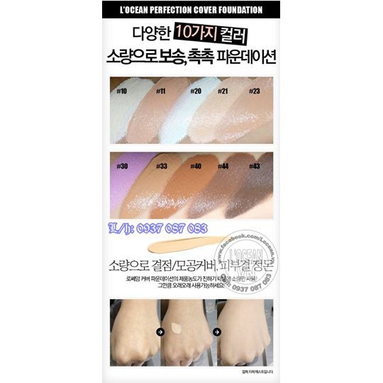 KEM CHE KHUYẾT ĐIỂM L'OCEAN , CHE PHỦ HẾT ĐỐM NÂU, ĐỒI MỒI, TÀN NHANG COVER FOUNDATION | BigBuy360 - bigbuy360.vn