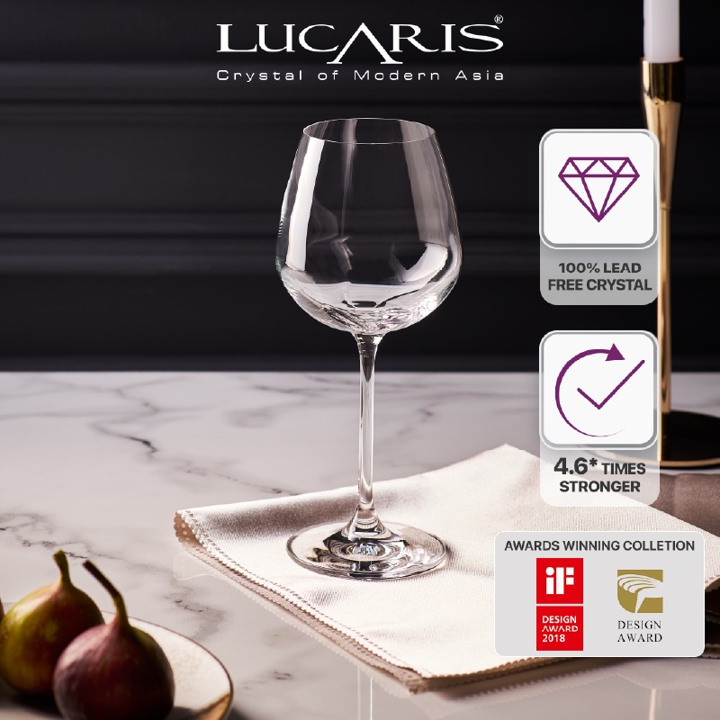 Bộ 6 Ly Uống Rượu Vang Trắng Pha Lê Cao Cấp Lucaris Rich White 485ml Nhập Khẩu Chính Hãng Sang Trọng - Desire S10RW17