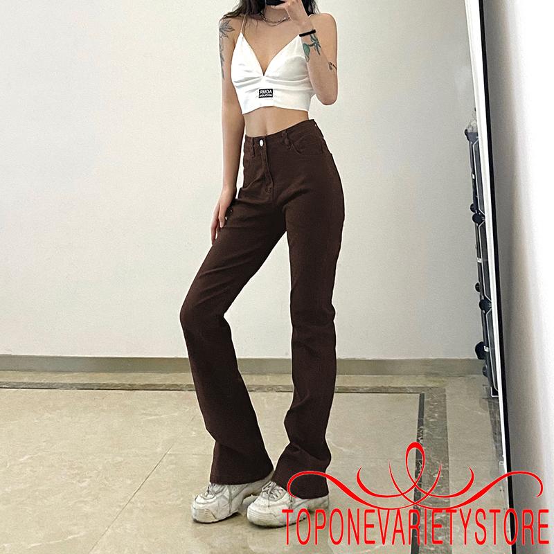 Quần Dài Ống Loe Màu Trơn Thời Trang Cho Nữ | BigBuy360 - bigbuy360.vn