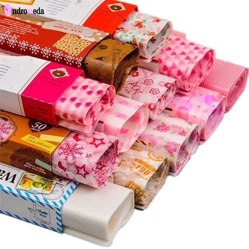 Bộ 10 giấy sáp gói thực phẩm chống thấm dầu sử dụng một lần cao cấp tiện dụng