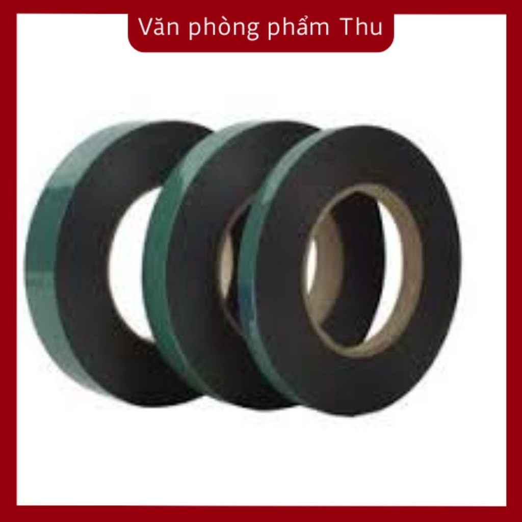 Băng keo 2 mặt xốp đen siêu dính 1.2cm 2.4cm 4.8cm