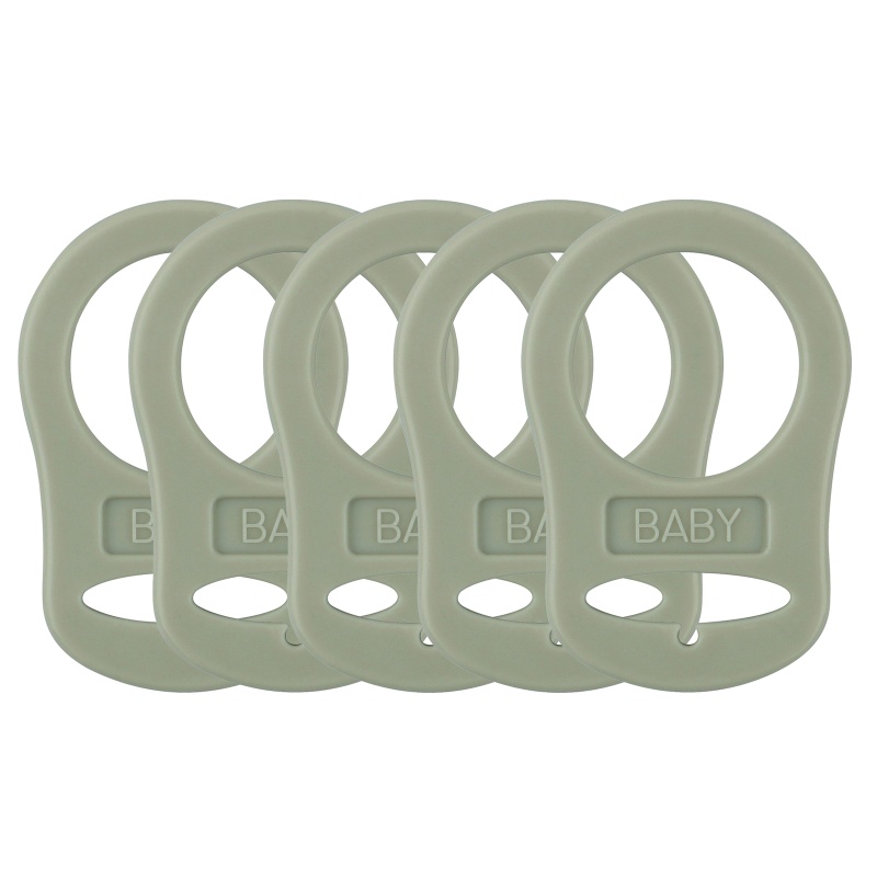 Set 5 Vòng Kẹp Núm Vú Giả Bằng Silicon Mềm Nhiều Màu Sắc Cho Bé