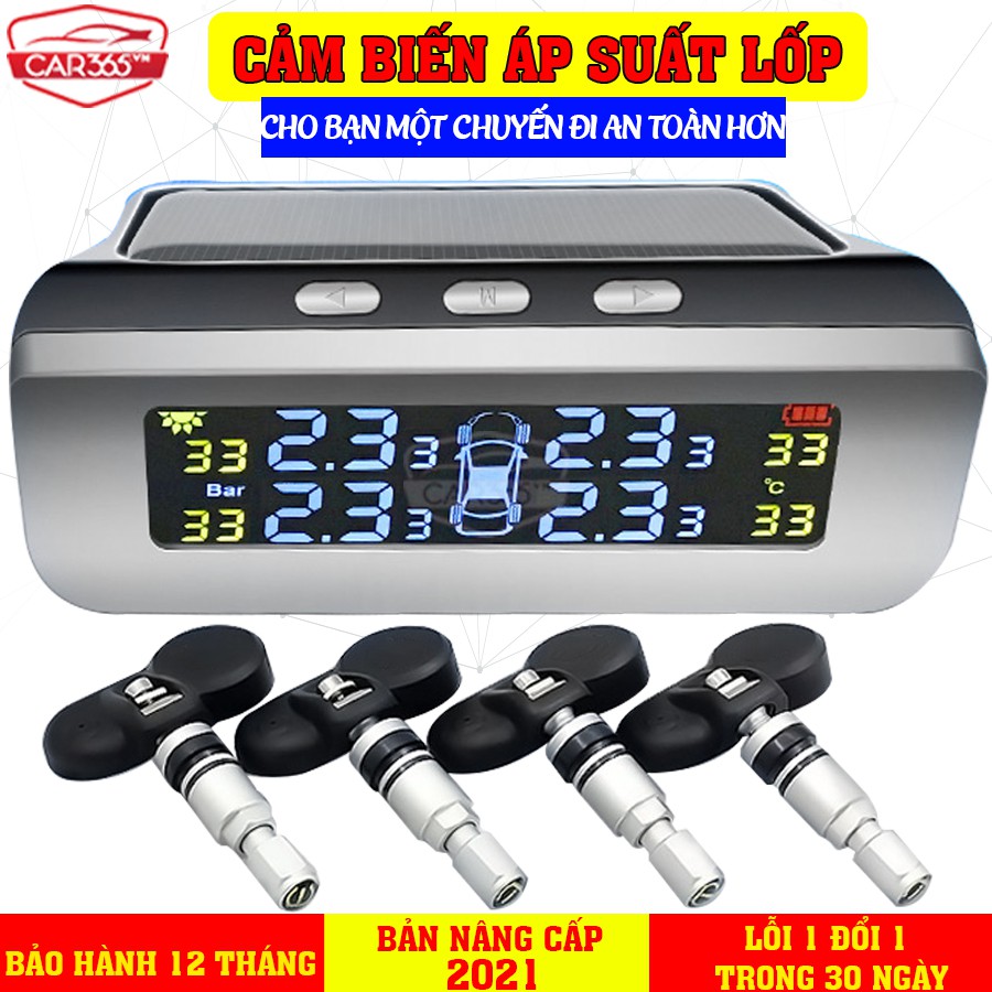 Cảm biến áp suất lốp ô tô xe hơi CAR365 TPMS Cao Cấp Van Trong CHÍNH HÃNG chống Nước - Tuổi thọ pin 5 NĂM - CAR30