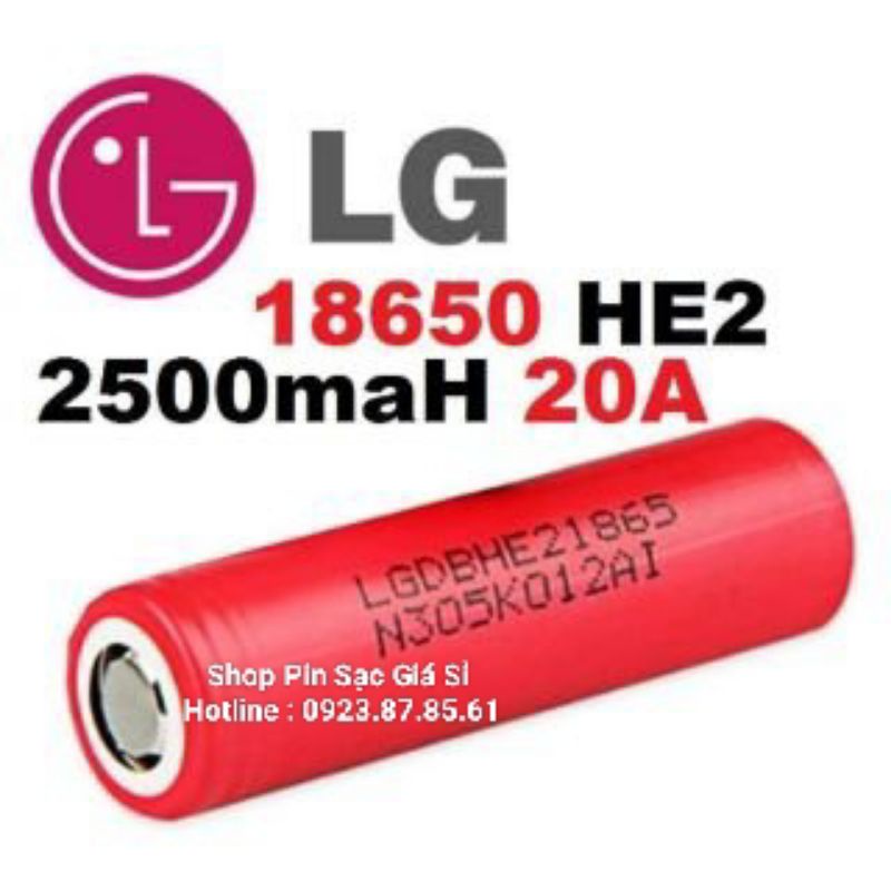 Pin 18650 LG HE2 2500mah Chính Hãng