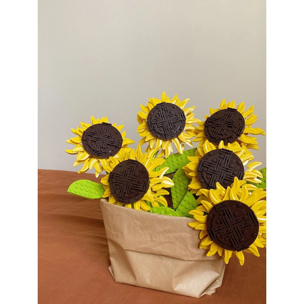 Đồ chơi lắp ghép hoa Jaki hoa hồng, hoa nhài, hoa tulip, hoa hướng dương, hoa ly, hoa cúc