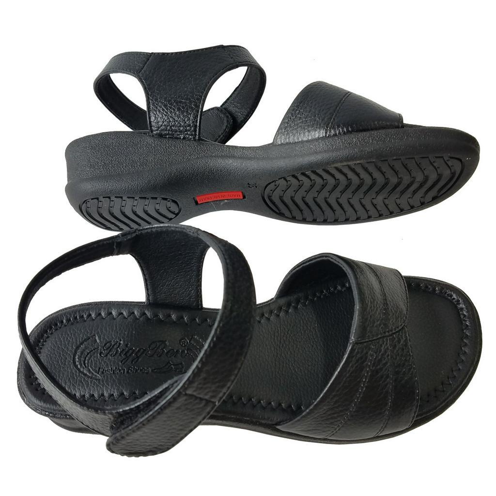 Giày Sandal Nữ Da Bò Thật BIGBEN Cao 3 Phân SDN65
