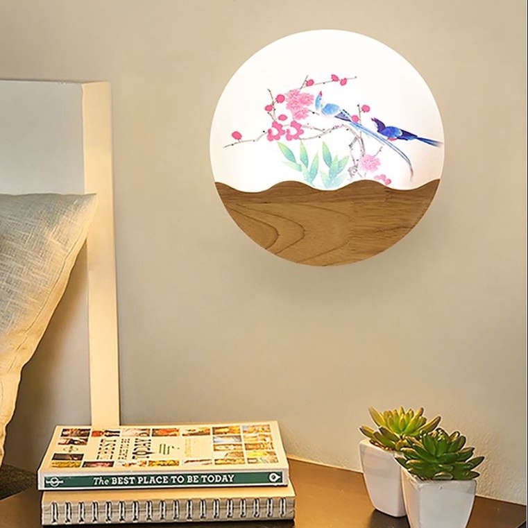 Đèn tường MONSKY Led trang trí cao cấp (Hoa lan tím)