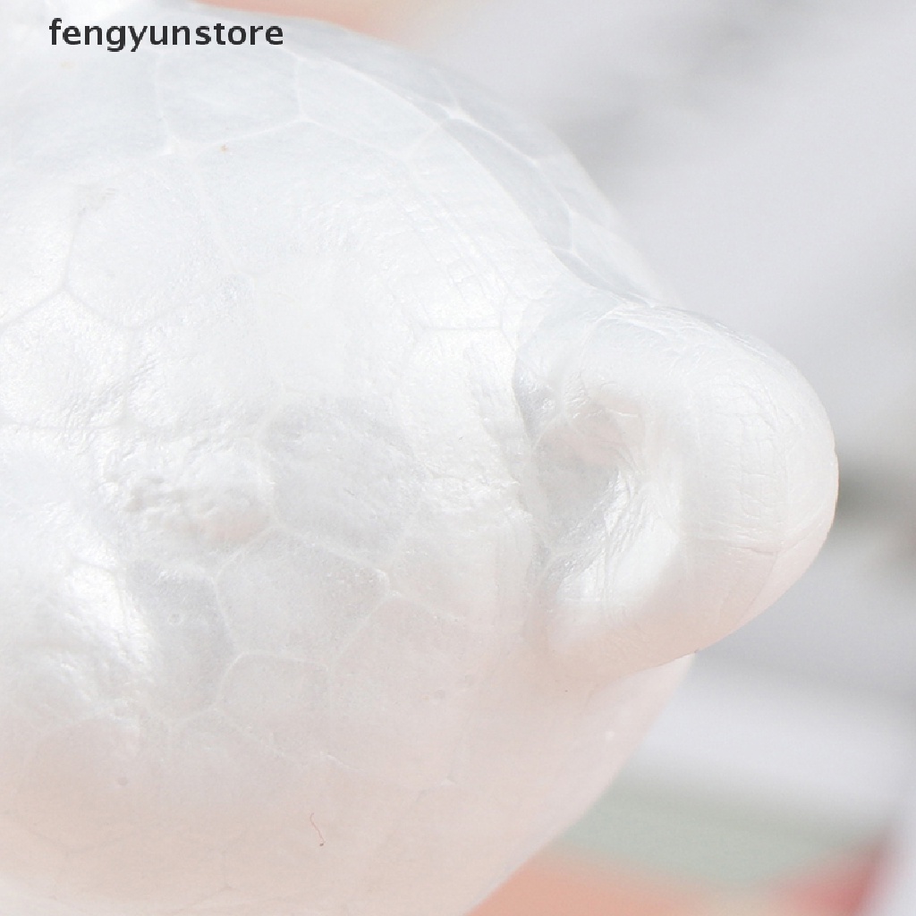 Mô hình chú gấu bằng xốp polystyrene màu trắng trang trí Giáng Sinh DIY độc đáo