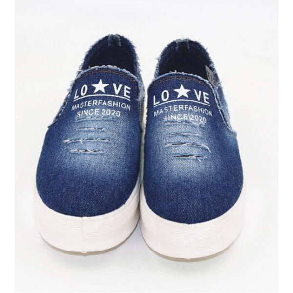 Giày slip on jeans love Mã: GC0087