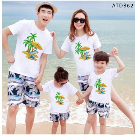 ÁO THUN ĐI BIỂN IN HỌA TIẾT CÂY DỪA VÀ CÂY DÙ SIÊU HOT ĐỦ MÀU ĐỦ SIZE - ATDB62