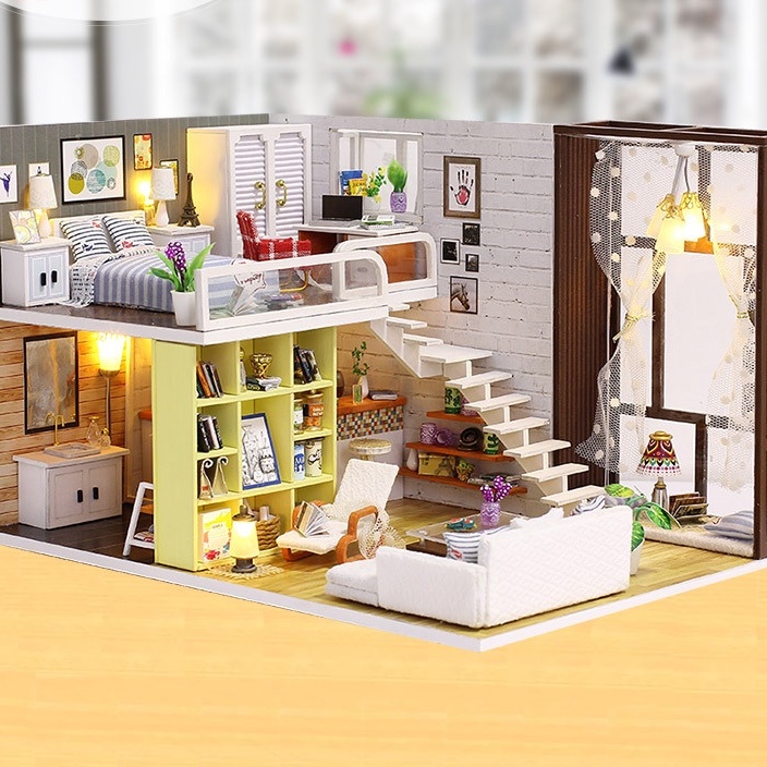 Nhà mô hình tự lắp ráp DIY - Nhà hiện đại tối giản K028