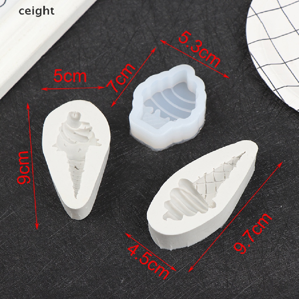 Khuôn silicon làm kẹo mềm socola hình cây kem dành cho tiệc sinh nhật