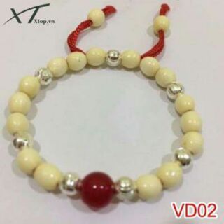 Vòng tay dâu tằm cho bé mix bi bạc ta