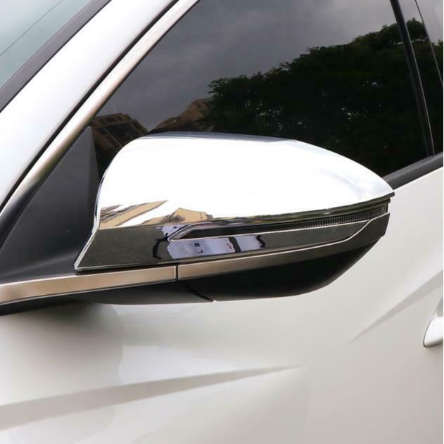 Set 2 Viền Bảo Vệ Kính Chiếu Hậu Xe Hơi Bằng Crom Cho Hyundai Tucson 2021 2022