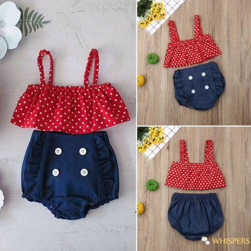 Set Áo 3 Lỗ Chấm Bi + Quần Short Dành Cho Bé Gái