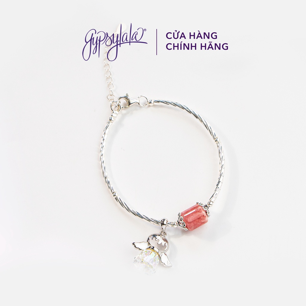 Vòng Tay Lu Thống Đá Đào Hoa Charm Thiên Thần SP004109 Gypsy.lala
