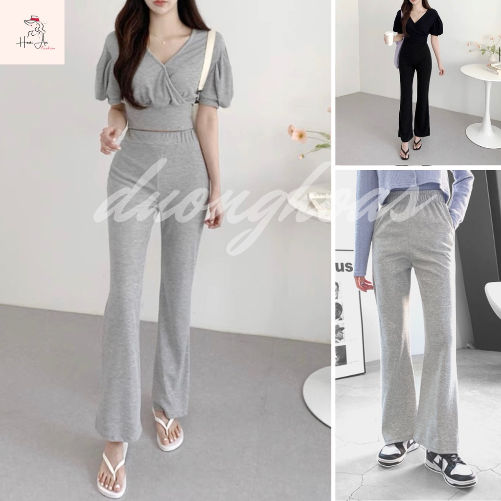 Quần Loe Da Cá Cạp Chun Hack Dáng Mới Nhất 2022