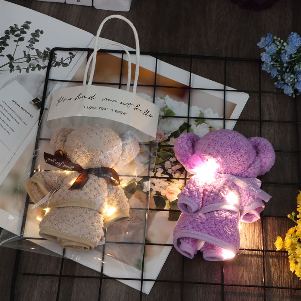 Khăn tắm lông cừu san hô mềm mại có đèn LED nhiều màu sắc cho ngày lễ tình nhân