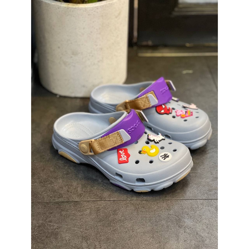 Dép Crocs All Terrain Clog Chính Hãng, thiết kệ nhựa phối quai vải, đúc nguyên đôi nhẹ bền , đế chống trơn trượt | BigBuy360 - bigbuy360.vn