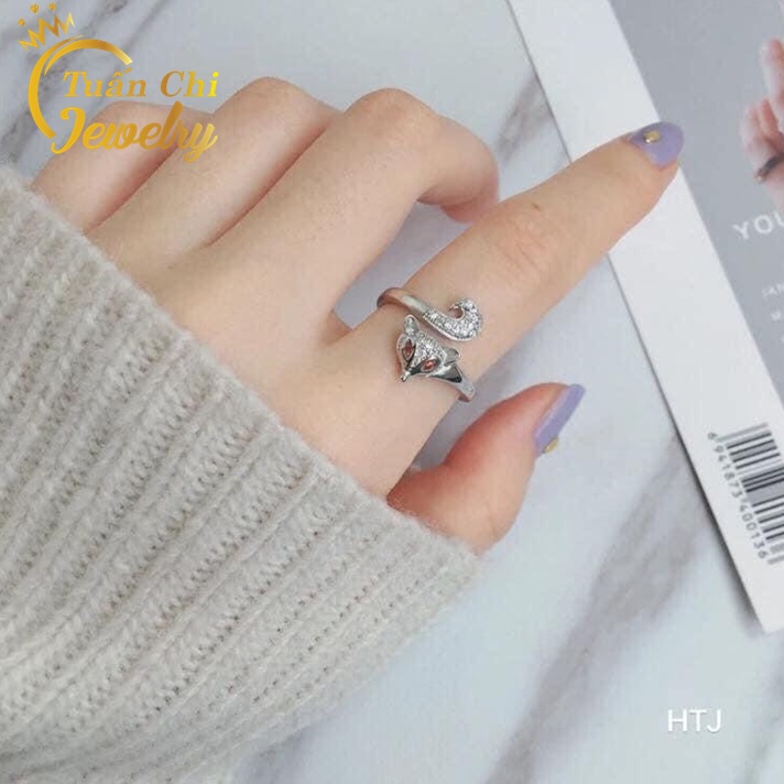❤️HOT❤️ Nhẫn Bạc Nữ, Nhẫn Hồ Ly Bạc 925 Cao Cấp, Mang Lại May Mắn, Tài Lộc