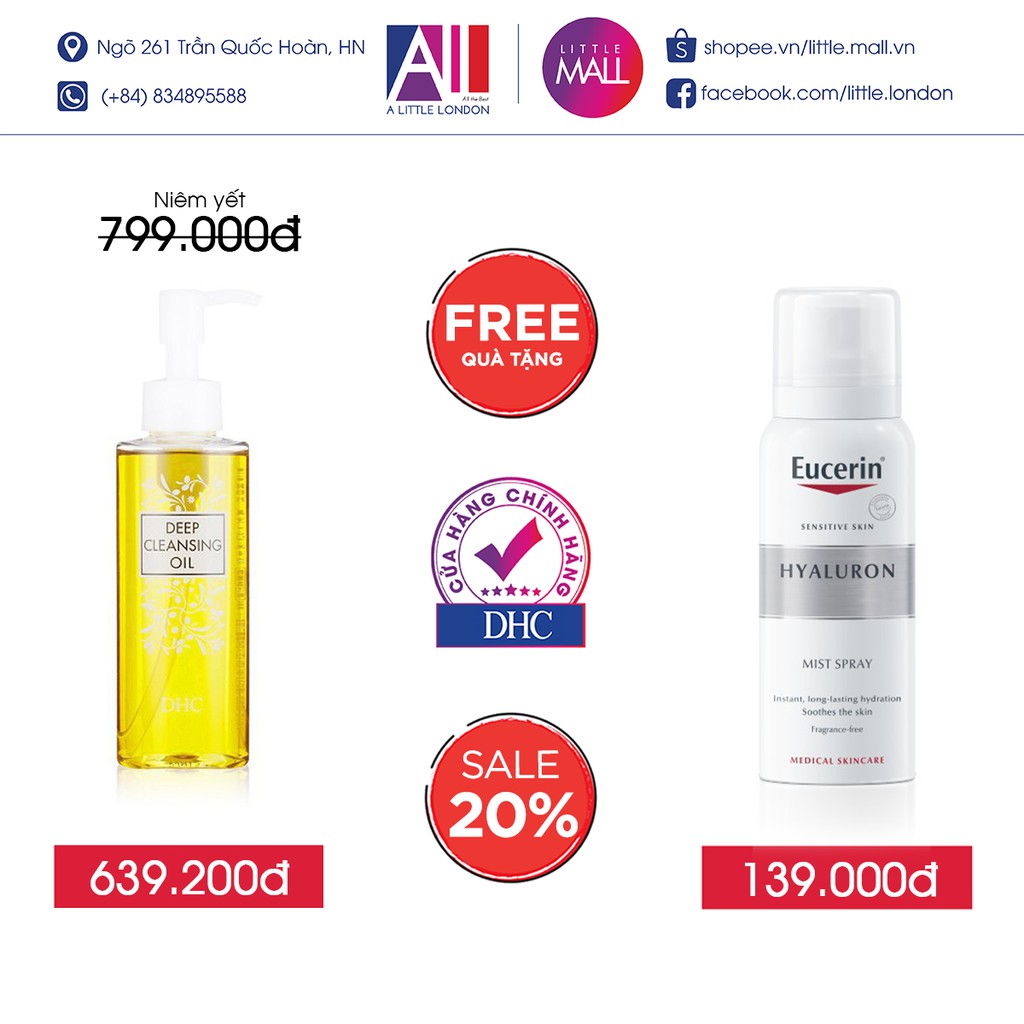 Dầu tẩy trang DHC olive deep cleansing oil TẶNG mặt nạ Sexylook / xịt dưỡng Eucerin (Nhập khẩu) | BigBuy360 - bigbuy360.vn