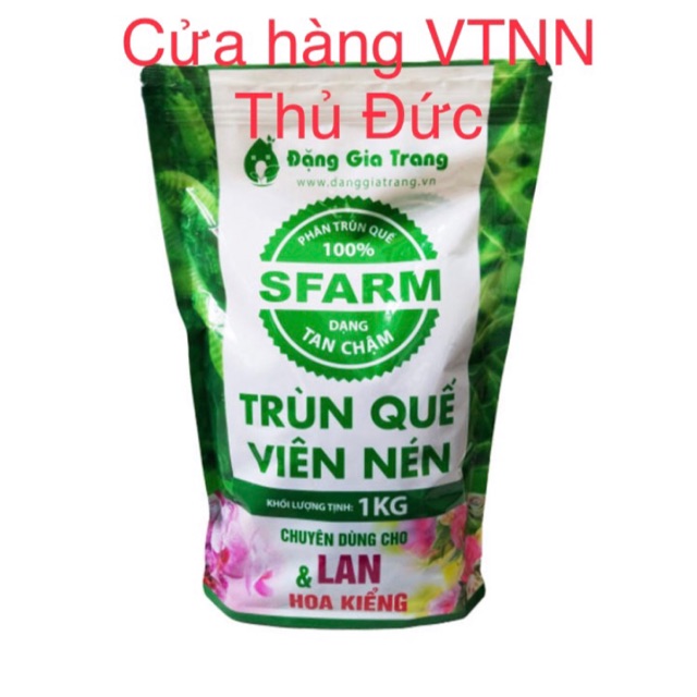 Phân trùn quế viên nén Sfarm gói 1kg