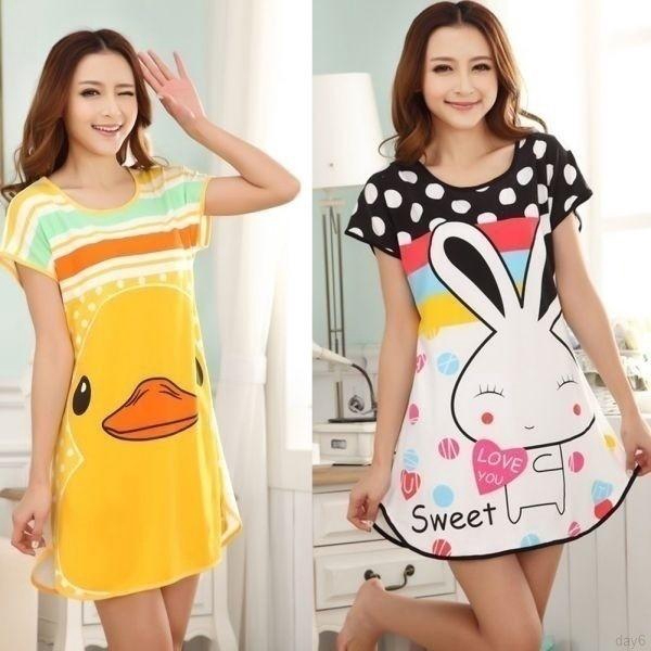 FREESHIP ĐƠN 99K_ Đầm Ngủ Dáng Rộng Hoạ Tiết Hoạt Hình Cho Phái Nữ | BigBuy360 - bigbuy360.vn