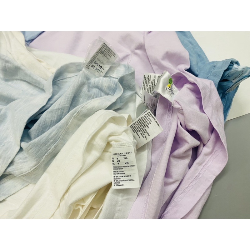 Áo thun / áo pull cổ tròn nam thời trang cotton mát mịn American Eag.le xuất xịn