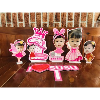 Chibi trang trí sinh nhật bé
