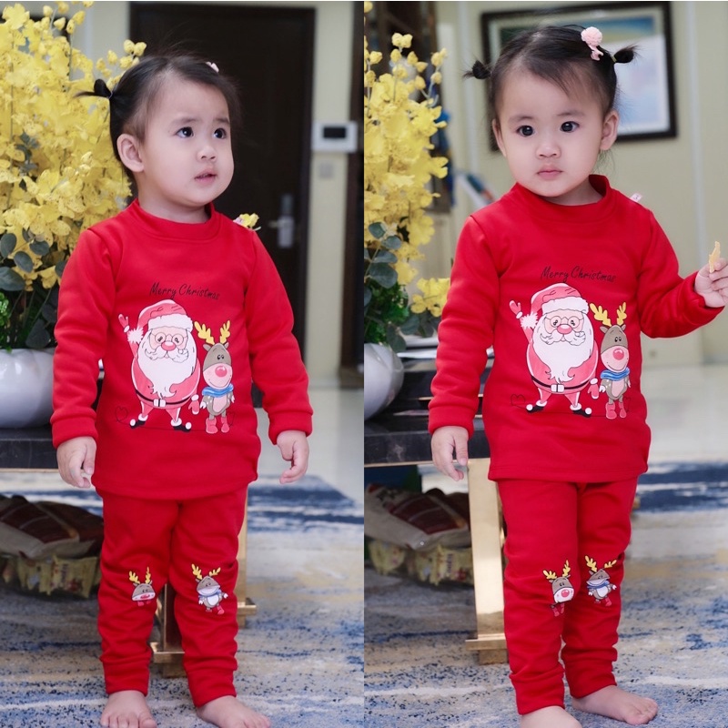 Bộ giáng sinh cho bé, bộ nỉ noel cho bé trai bé gái thời trang SG47