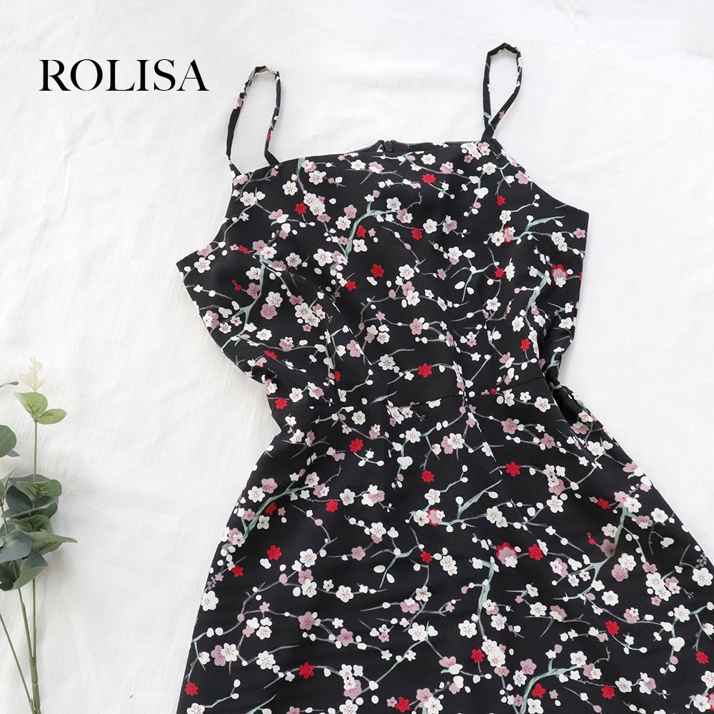 Đầm váy 2 dây hoa nhí dễ thương xinh xắn Rolisa RD003