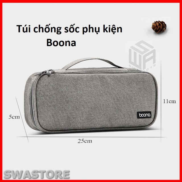 [Vải chống nước] Túi chống sốc đồ công nghệ hãng Boona dáng dài (size 25cm)