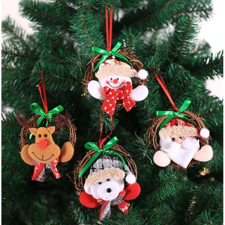 Combo 4 mẫu Vòng nguyệt quế mini trang trí giáng sinh 10 cm