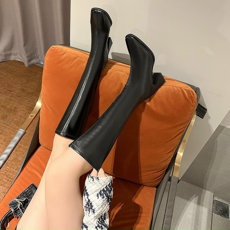 Boot Đùi Trơn Gót Móc 7P - BOT7104