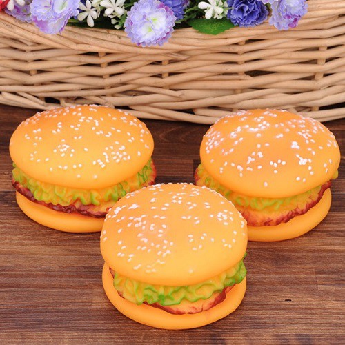 ĐỒ CHƠI HAMBURGER CAO SU CHO CHÓ MÈO