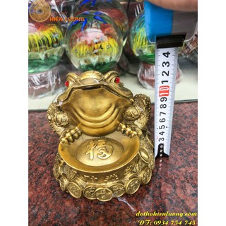 Tượng Thiềm Thừ To - cao 14cm (Cóc ba chân linh vật phong thuỷ tài lộc)